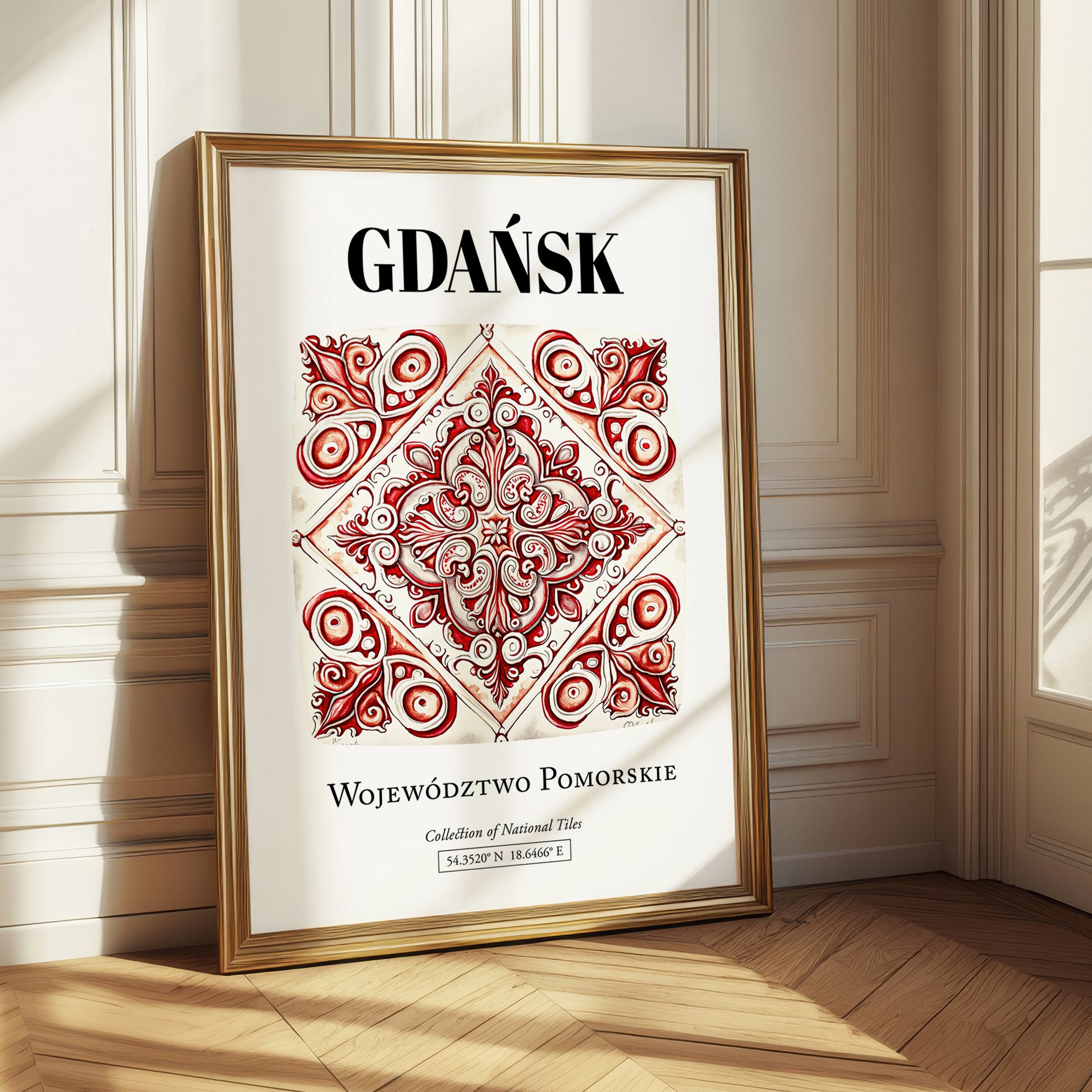 Gdańsk, Poland – Travel Wall Art, styled in a charming Paris street view