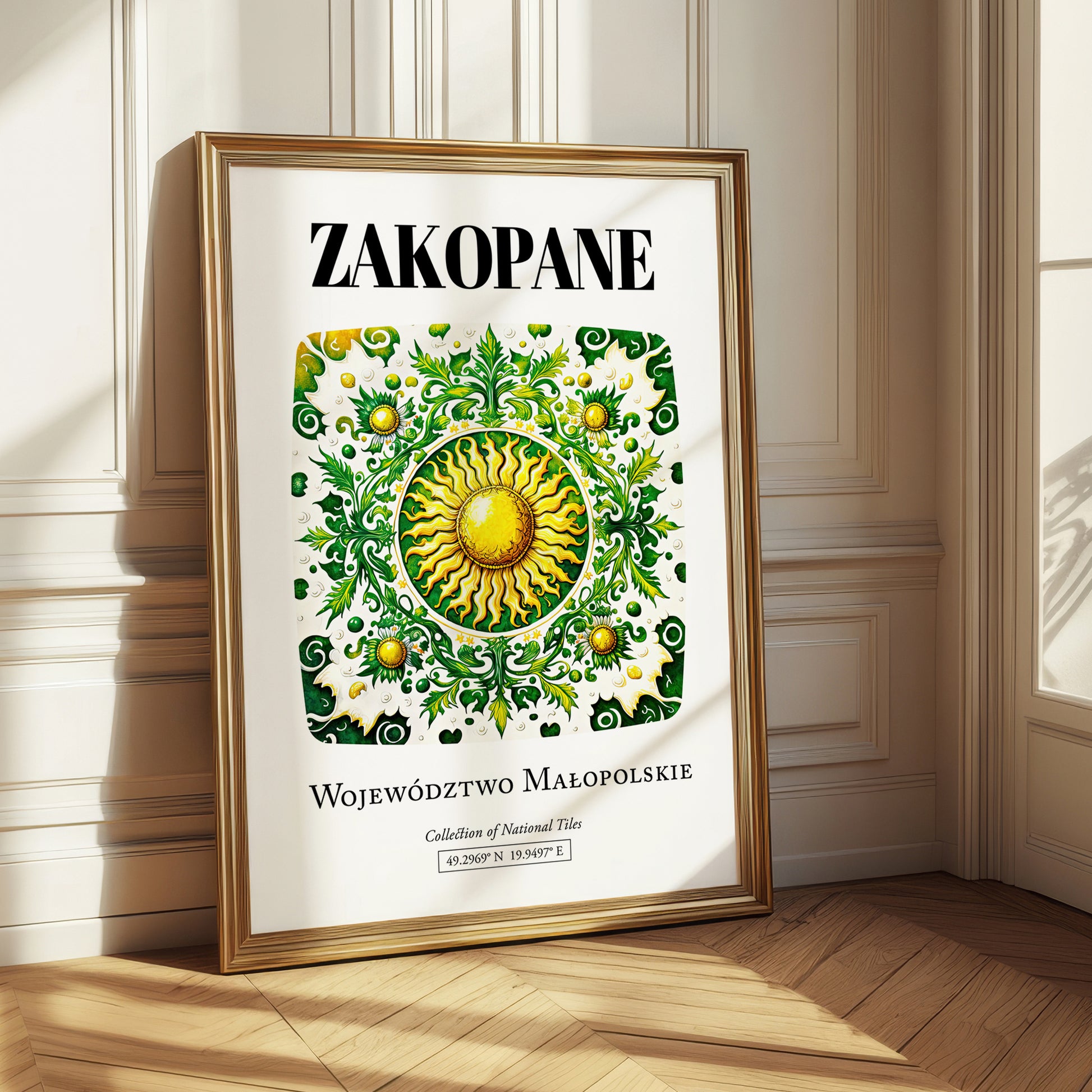 Zakopane, Poland – Illustrated Travel Poster, styled in a charming Paris street view