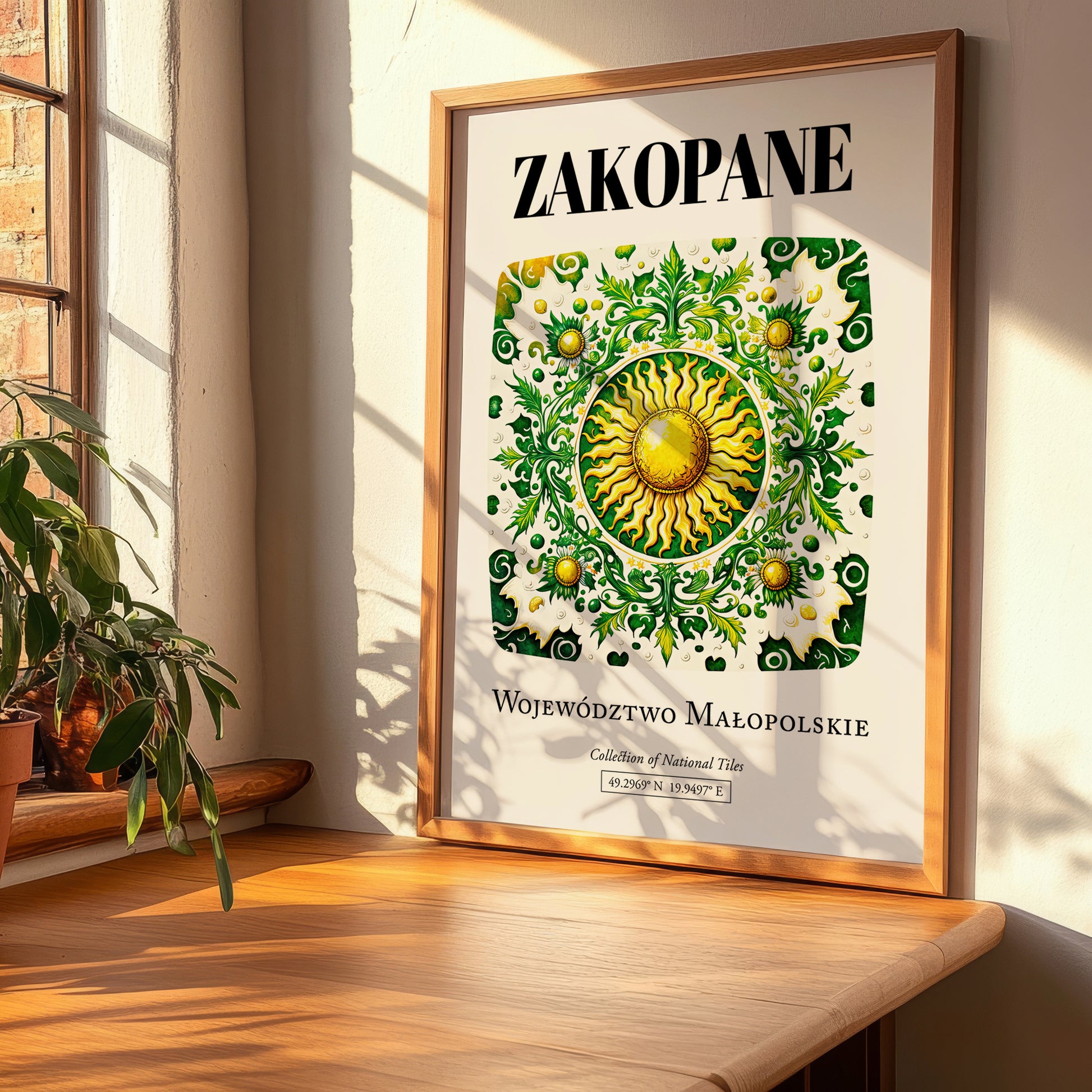 Zakopane, Poland – Illustrated Travel Poster, clean layout with no caption