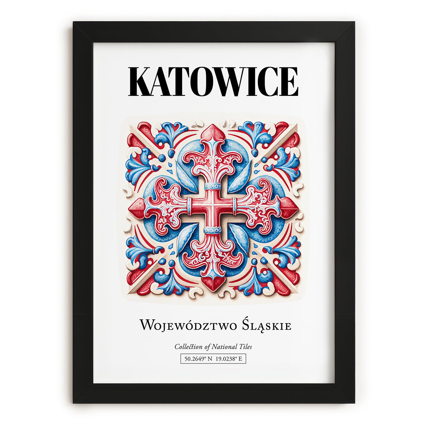 Katowice, Poland – Away From Home Poster, in sleek black frame