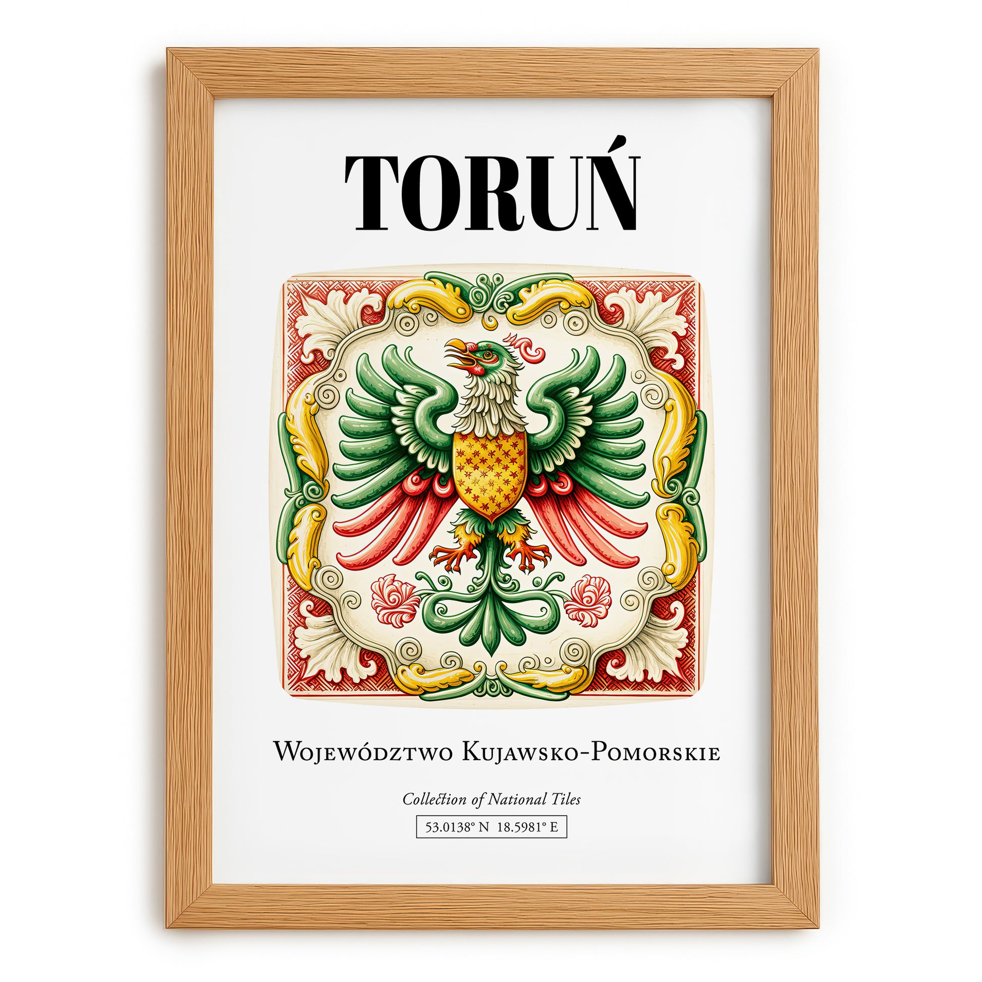 Toruń, Poland – Dream Destination Decor, set in oak frame