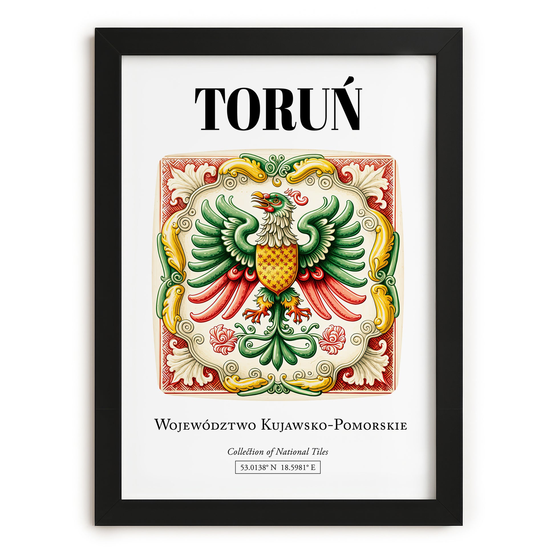 Toruń, Poland – Dream Destination Decor, in sleek black frame