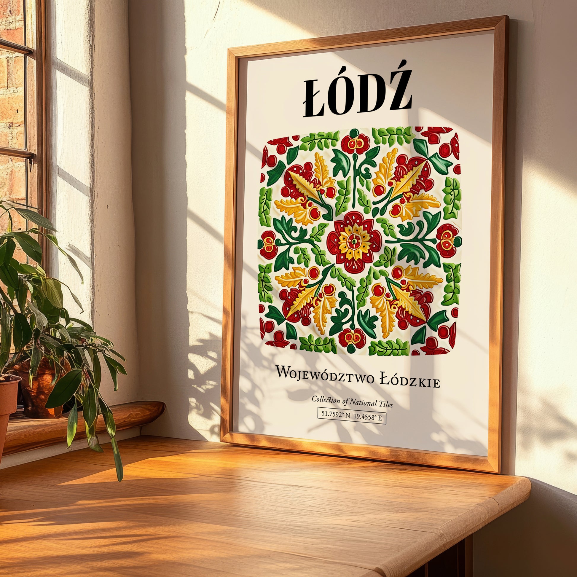 Łódź, Poland – Wanderlust-Inspired Poster, clean layout with no caption