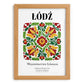 Łódź, Poland – Wanderlust-Inspired Poster, set in oak frame