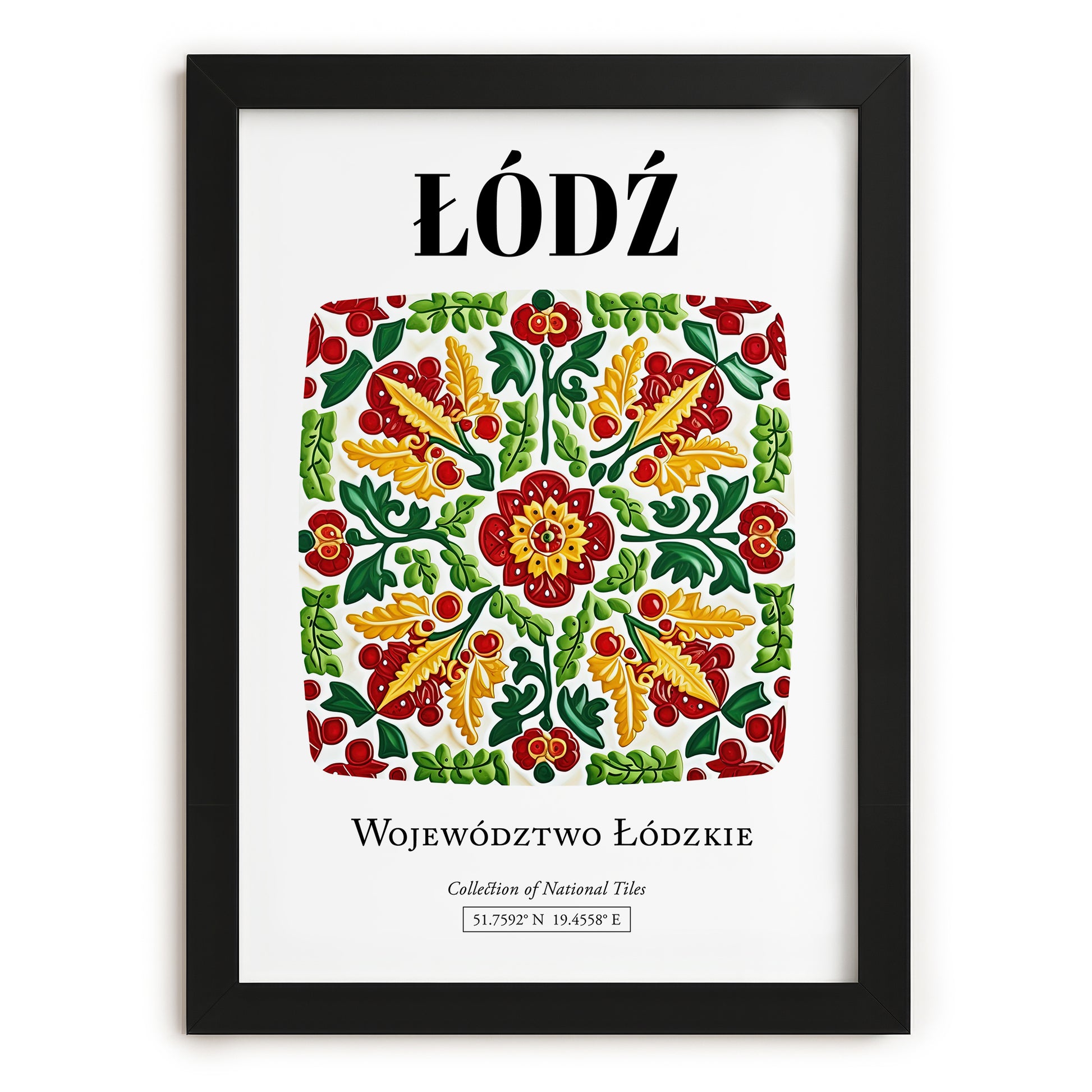 Łódź, Poland – Wanderlust-Inspired Poster, in sleek black frame