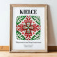 Kielce, Poland – Travel Print, in wooden frame leaning on the floor