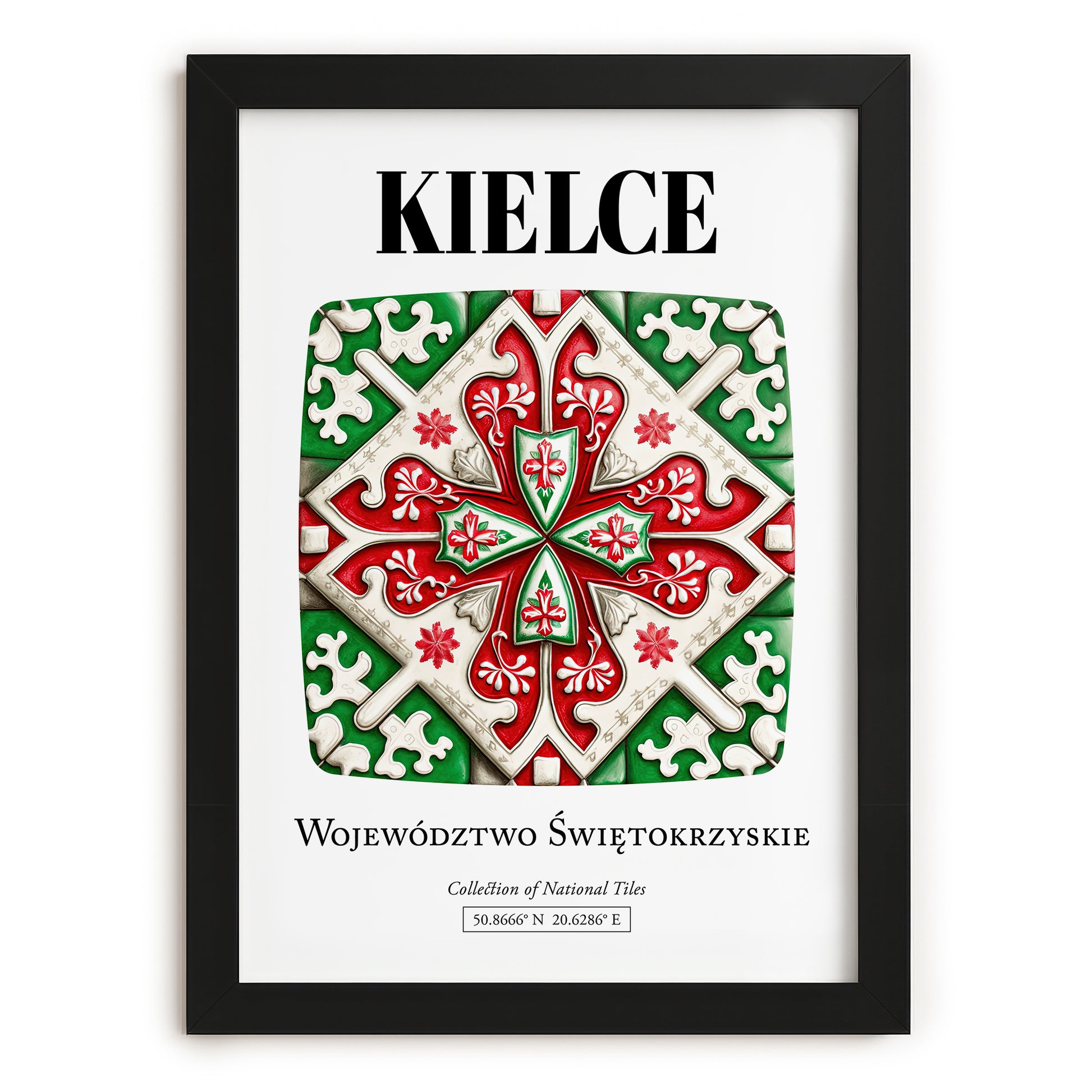 Kielce, Poland – Travel Print, in sleek black frame