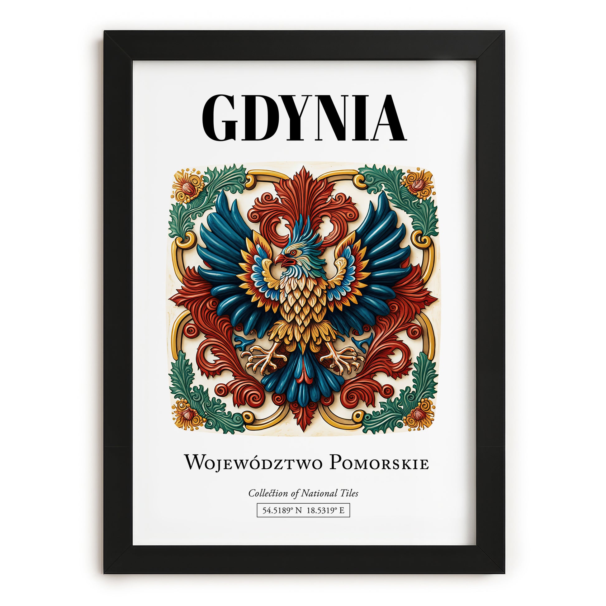 Gdynia, Poland – Travel Print, in sleek black frame