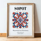 Sopot, Poland – Travel Wall Art, in wooden frame leaning on the floor