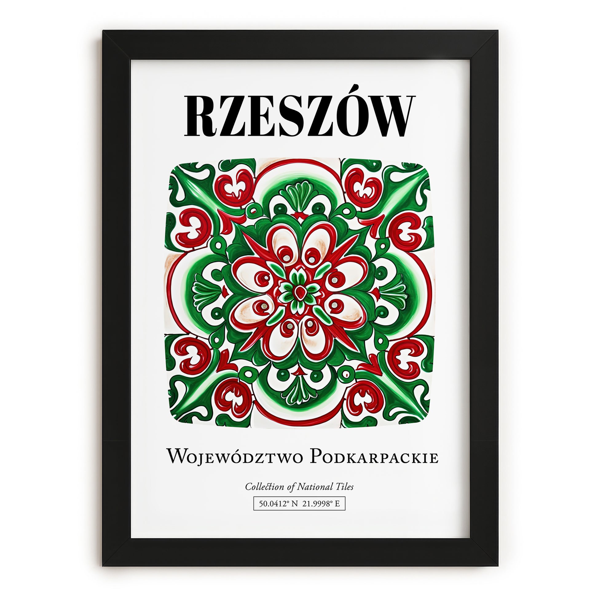 Rzeszów, Poland – Travel Wall Decor, in sleek black frame