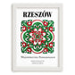 Rzeszów, Poland – Travel Wall Decor, placed in minimal white frame