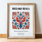 Bielsko-biała, Poland – Travel Wall Art, in wooden frame leaning on the floor