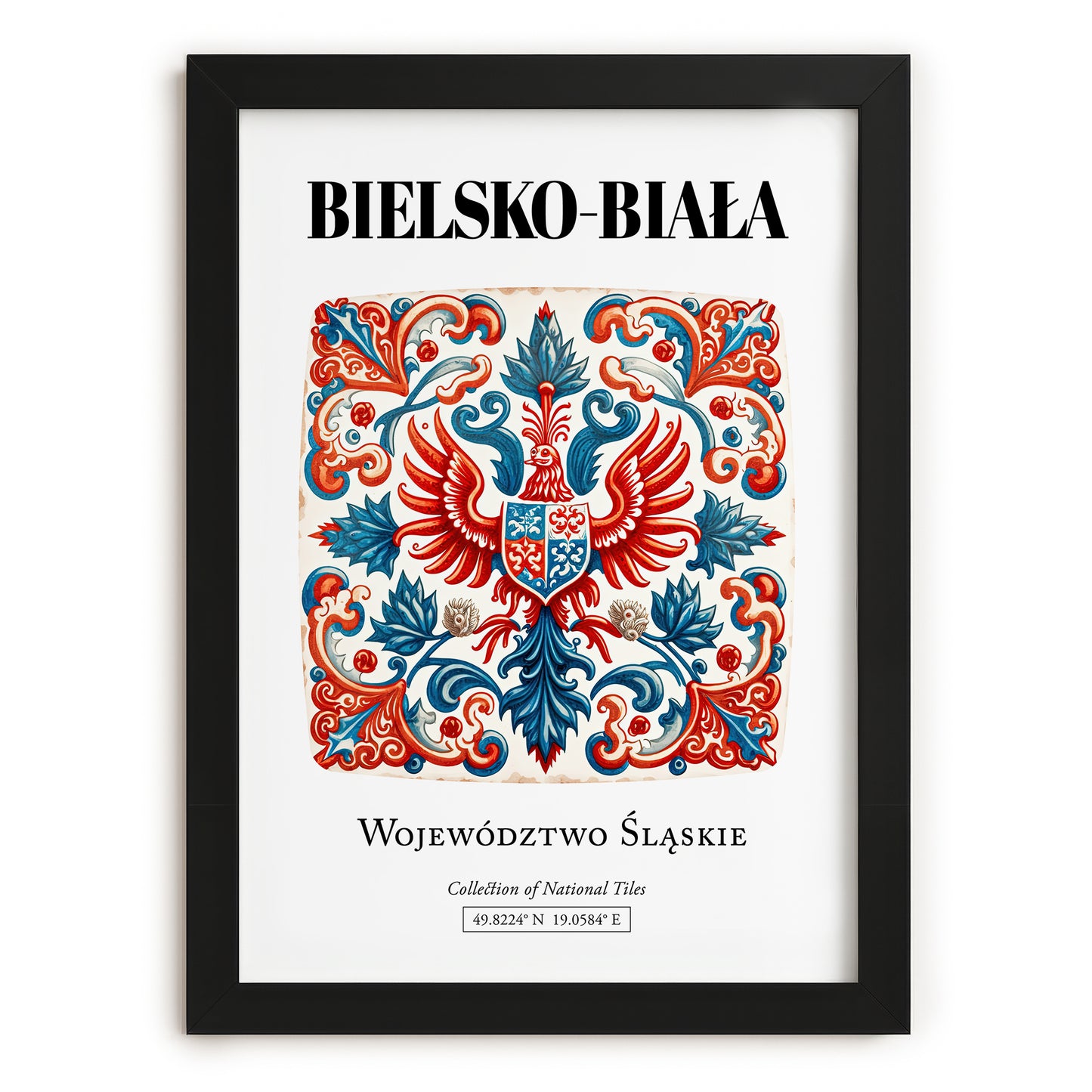 Bielsko-biała, Poland – Travel Wall Art, in sleek black frame