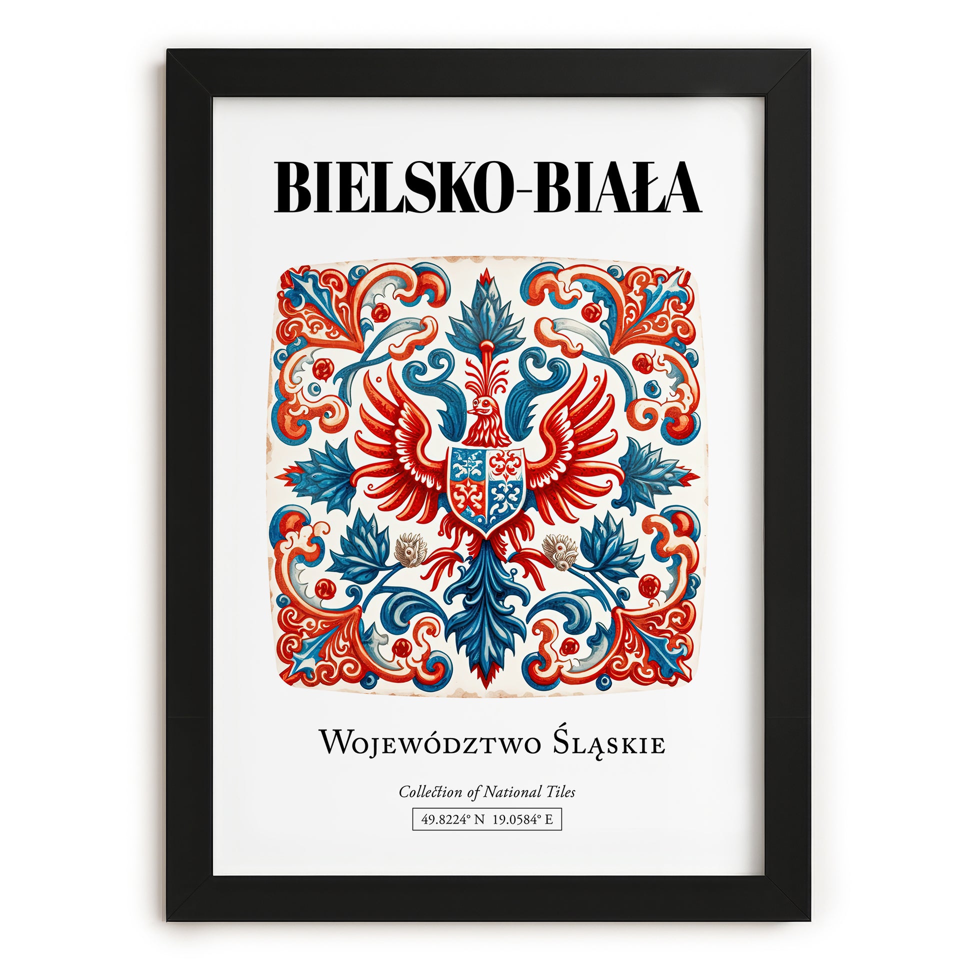 Bielsko-biała, Poland – Travel Wall Art, in sleek black frame