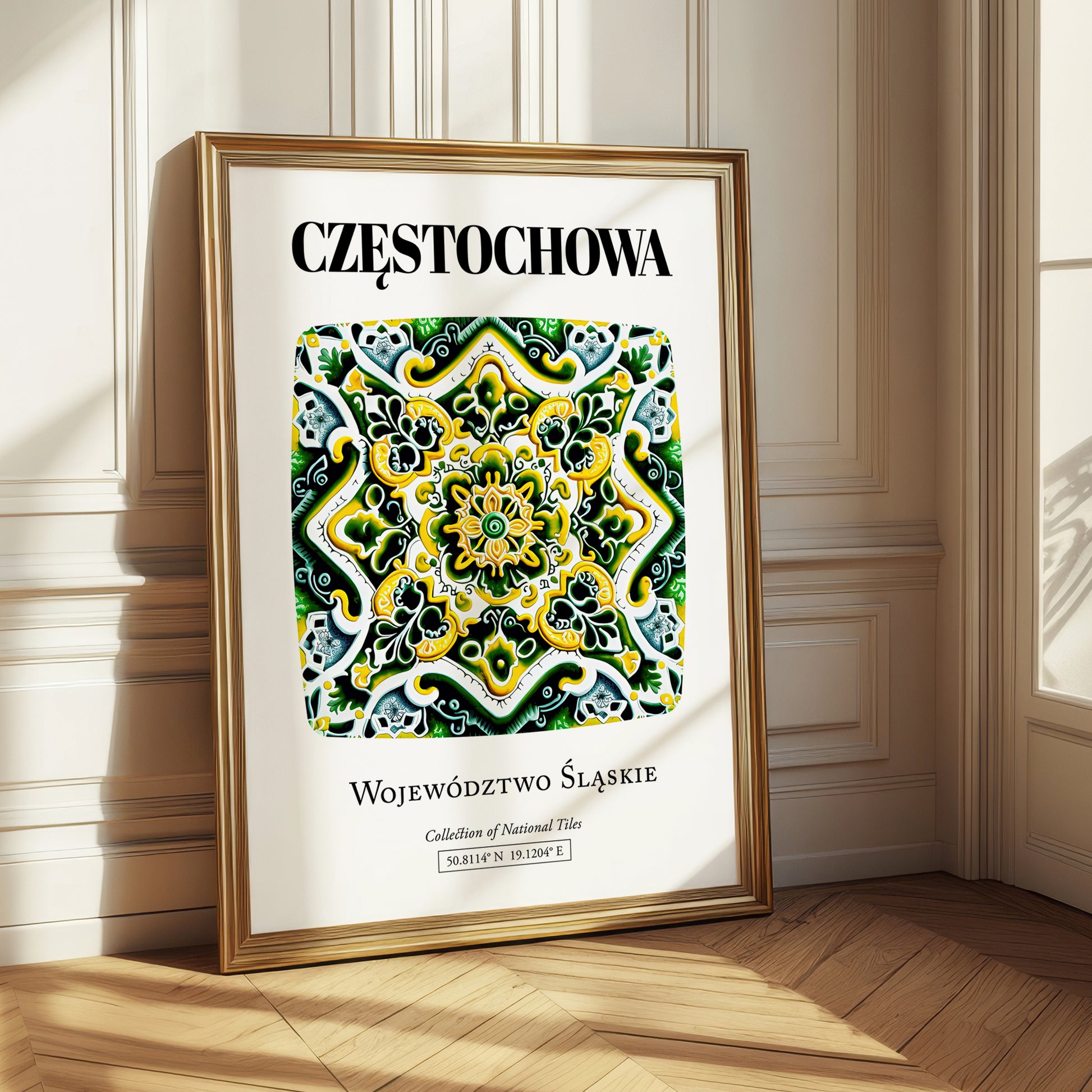 Częstochowa, Poland – Travel Poster, styled in a charming Paris street view