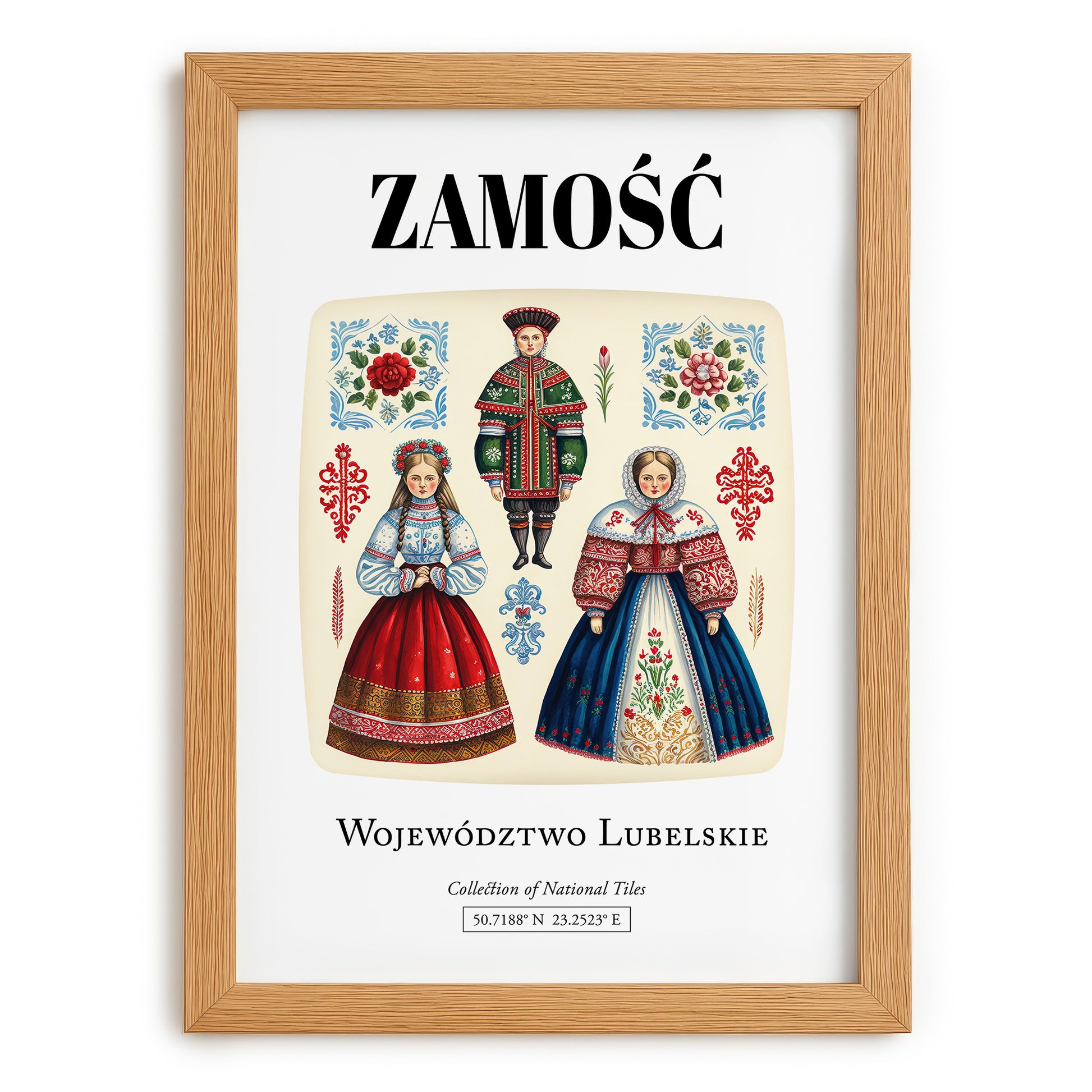 Zamość, Poland – Travel Print, set in oak frame