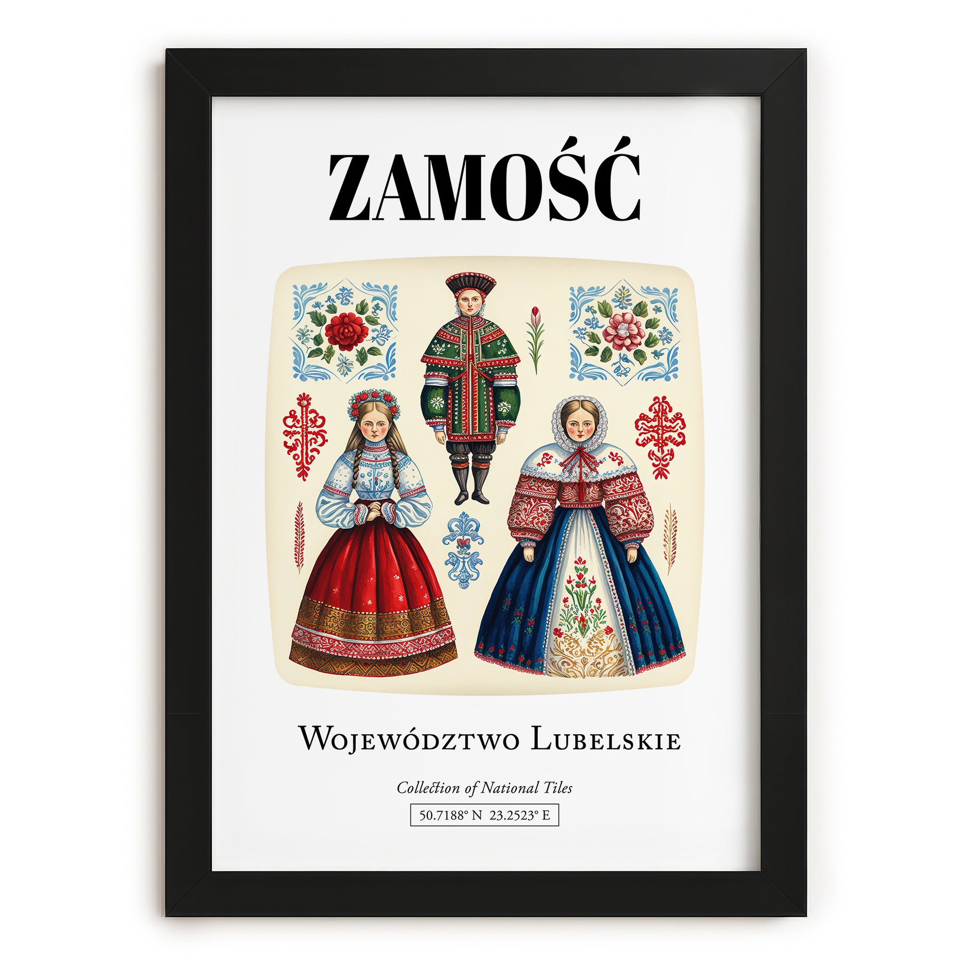 Zamość, Poland – Travel Print, in sleek black frame