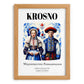 Krosno, Poland – Wanderlust-Inspired Poster, set in oak frame