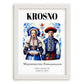 Krosno, Poland – Wanderlust-Inspired Poster, placed in minimal white frame