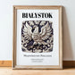 Białystok, Poland – Travel Memories Wall Print, in wooden frame leaning on the floor
