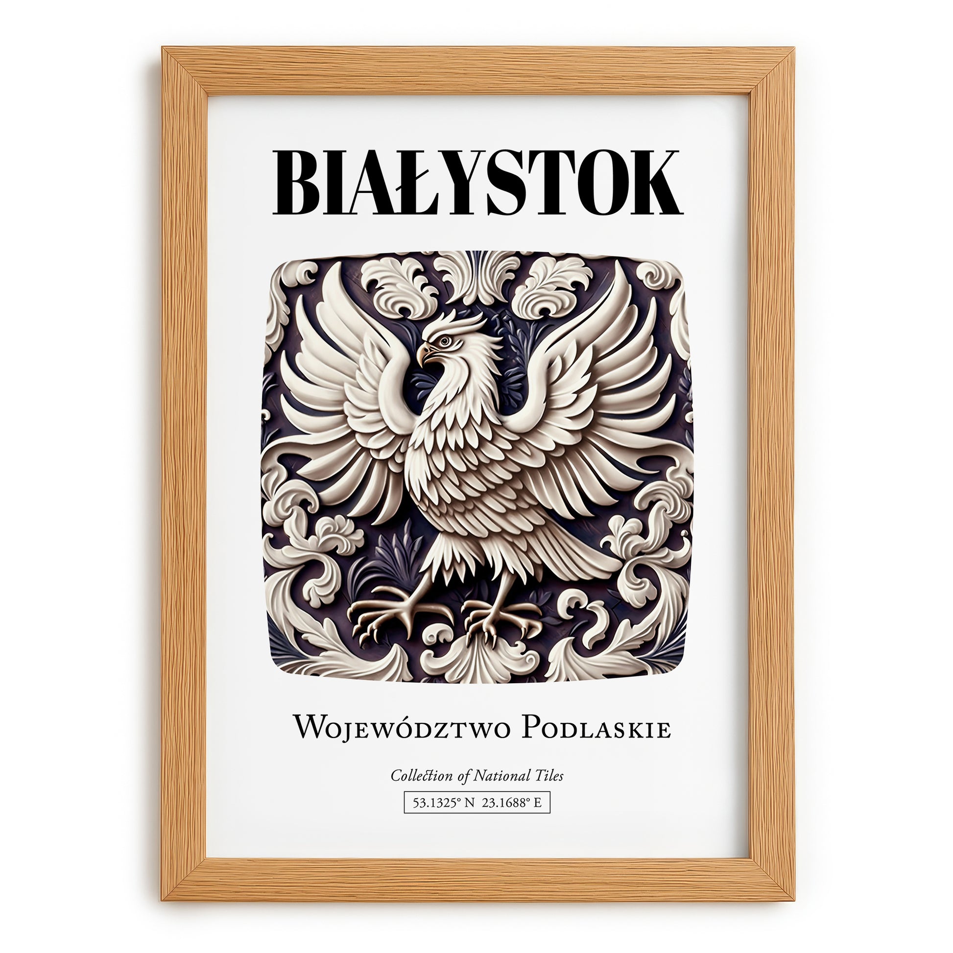 Białystok, Poland – Travel Memories Wall Print, set in oak frame