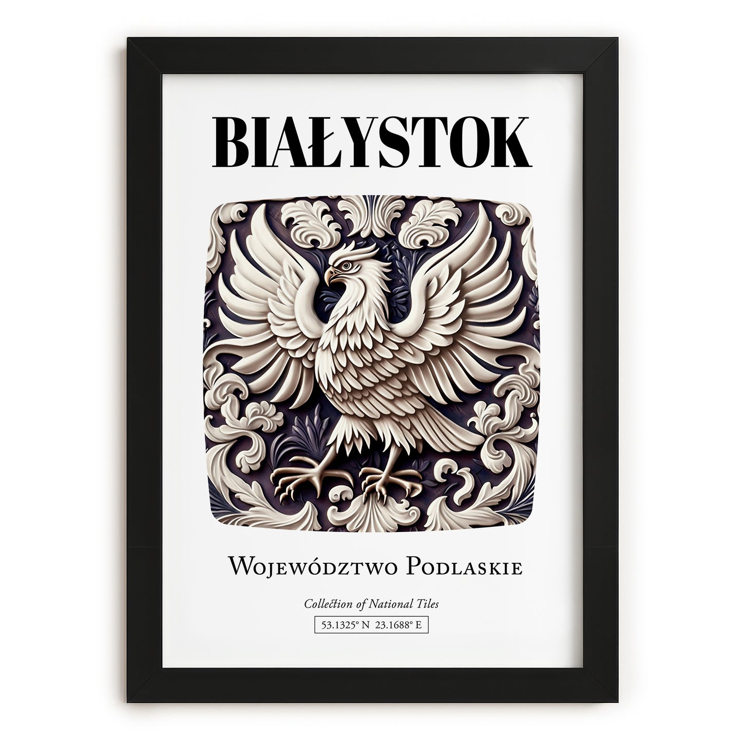Białystok, Poland – Travel Memories Wall Print, in sleek black frame