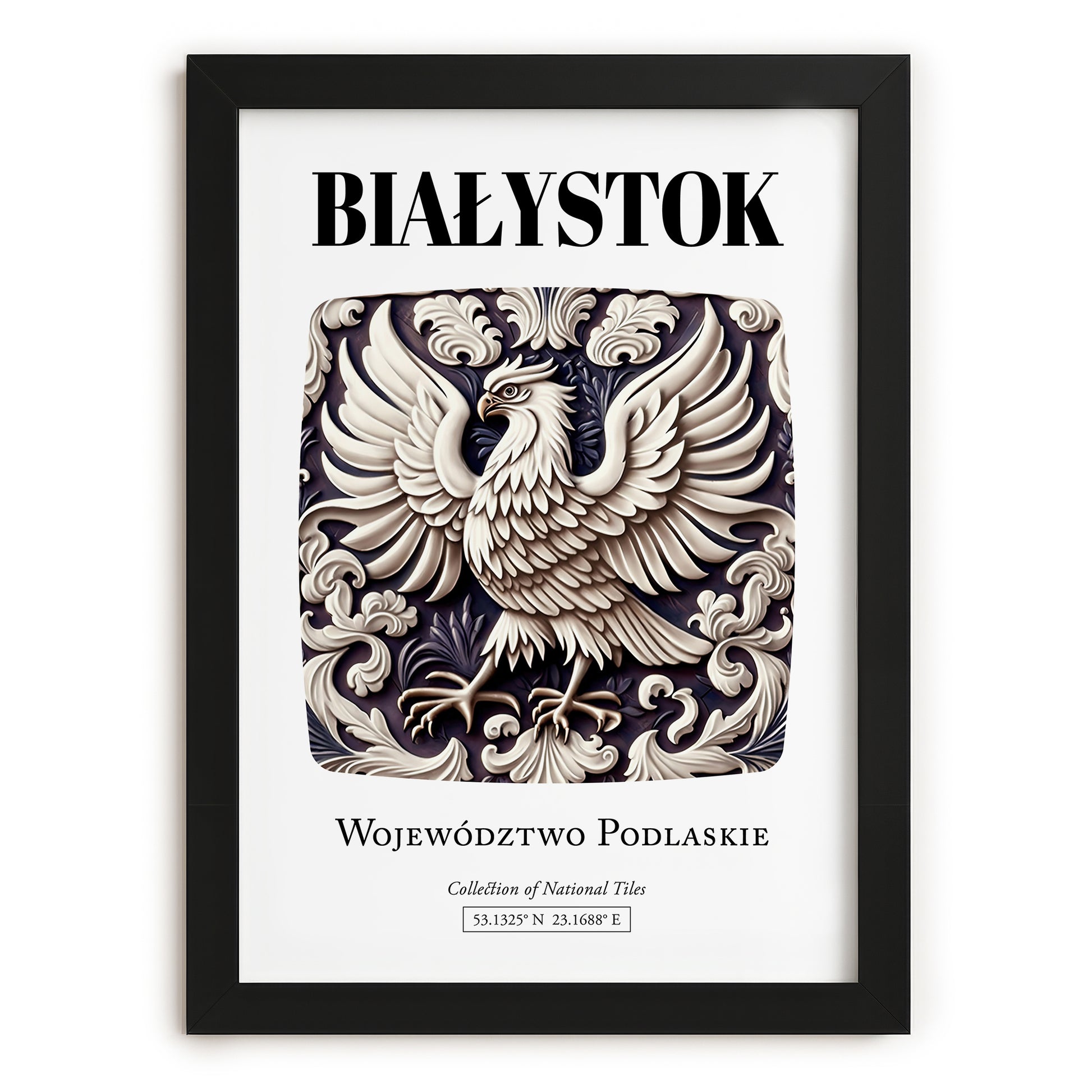 Białystok, Poland – Travel Memories Wall Print, in sleek black frame