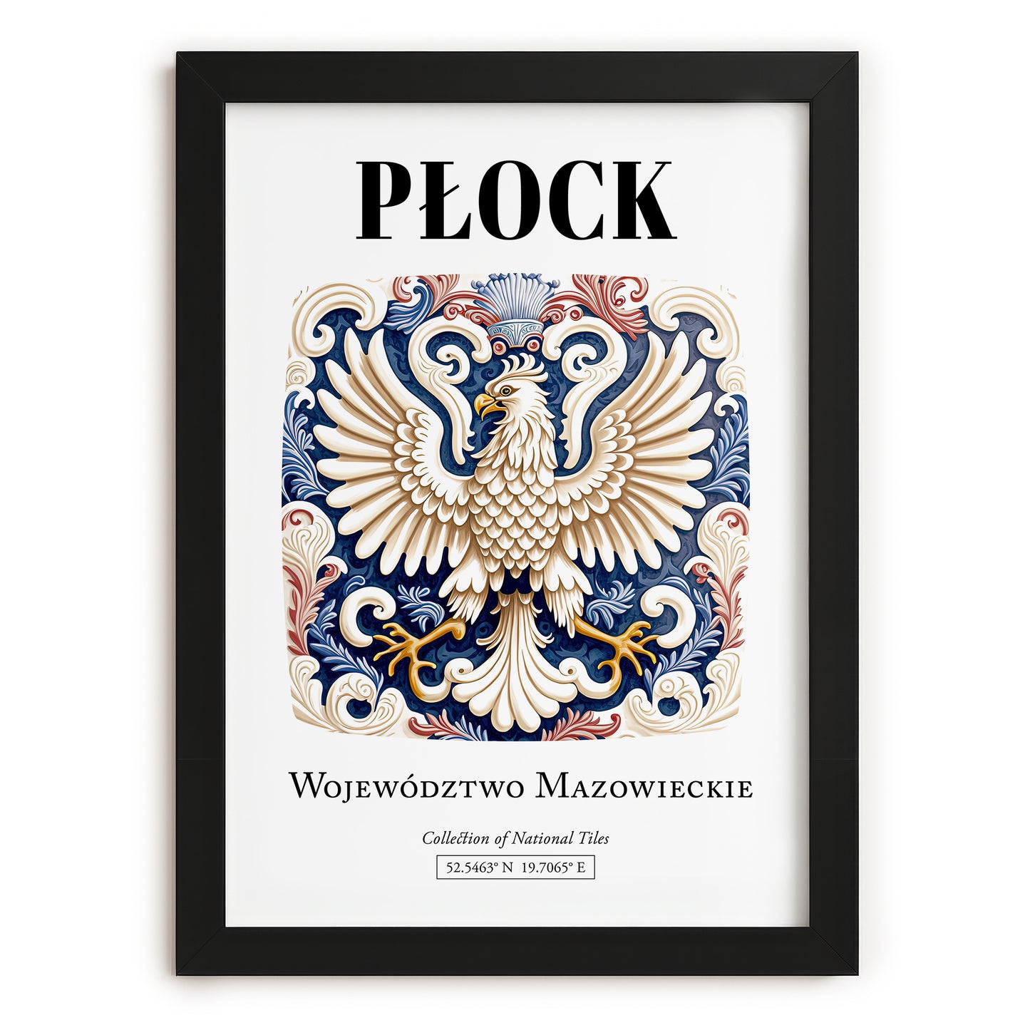 Płock, Poland – Travel Wall Art, in sleek black frame