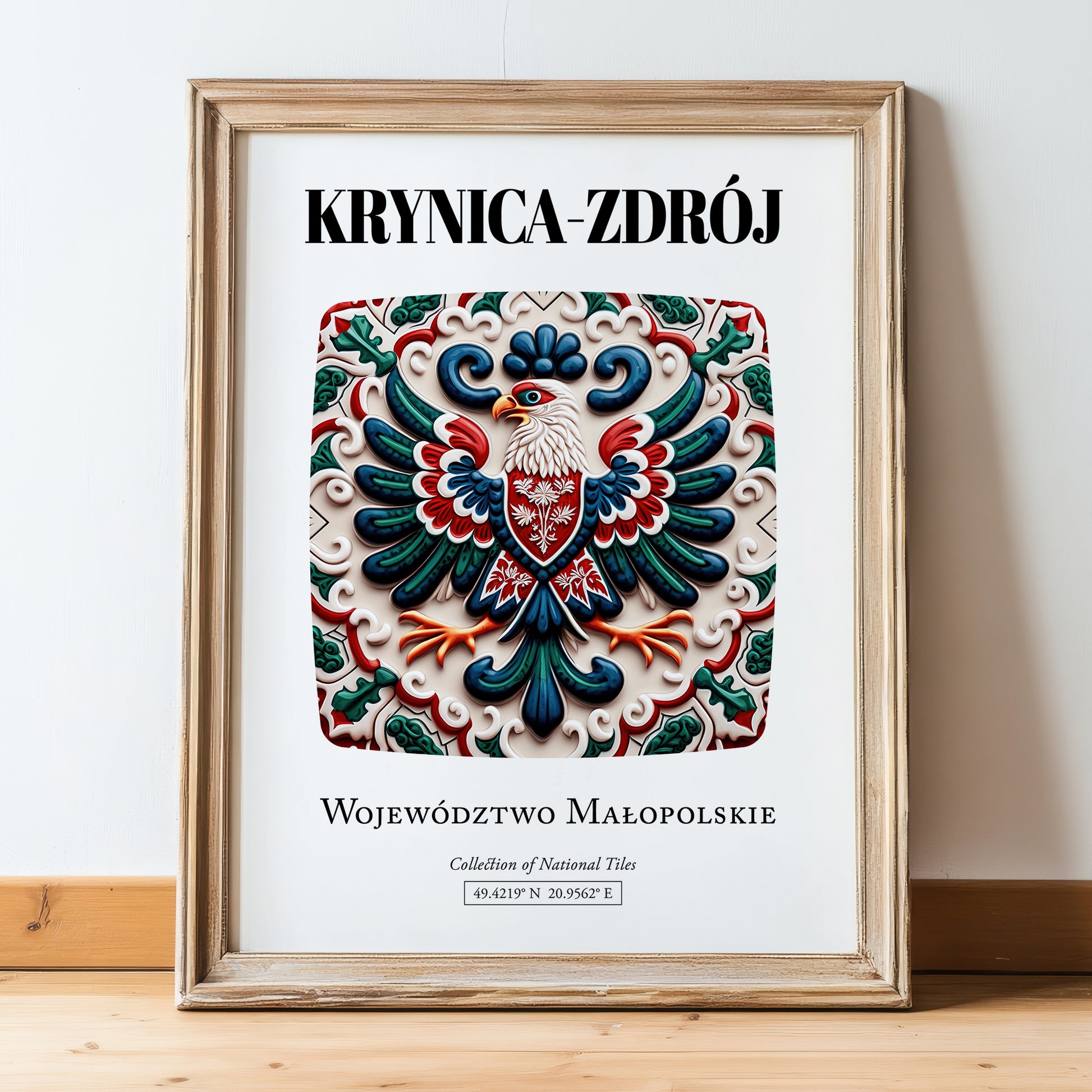 Krynica-zdrój, Poland – Dream Destination Decor, in wooden frame leaning on the floor