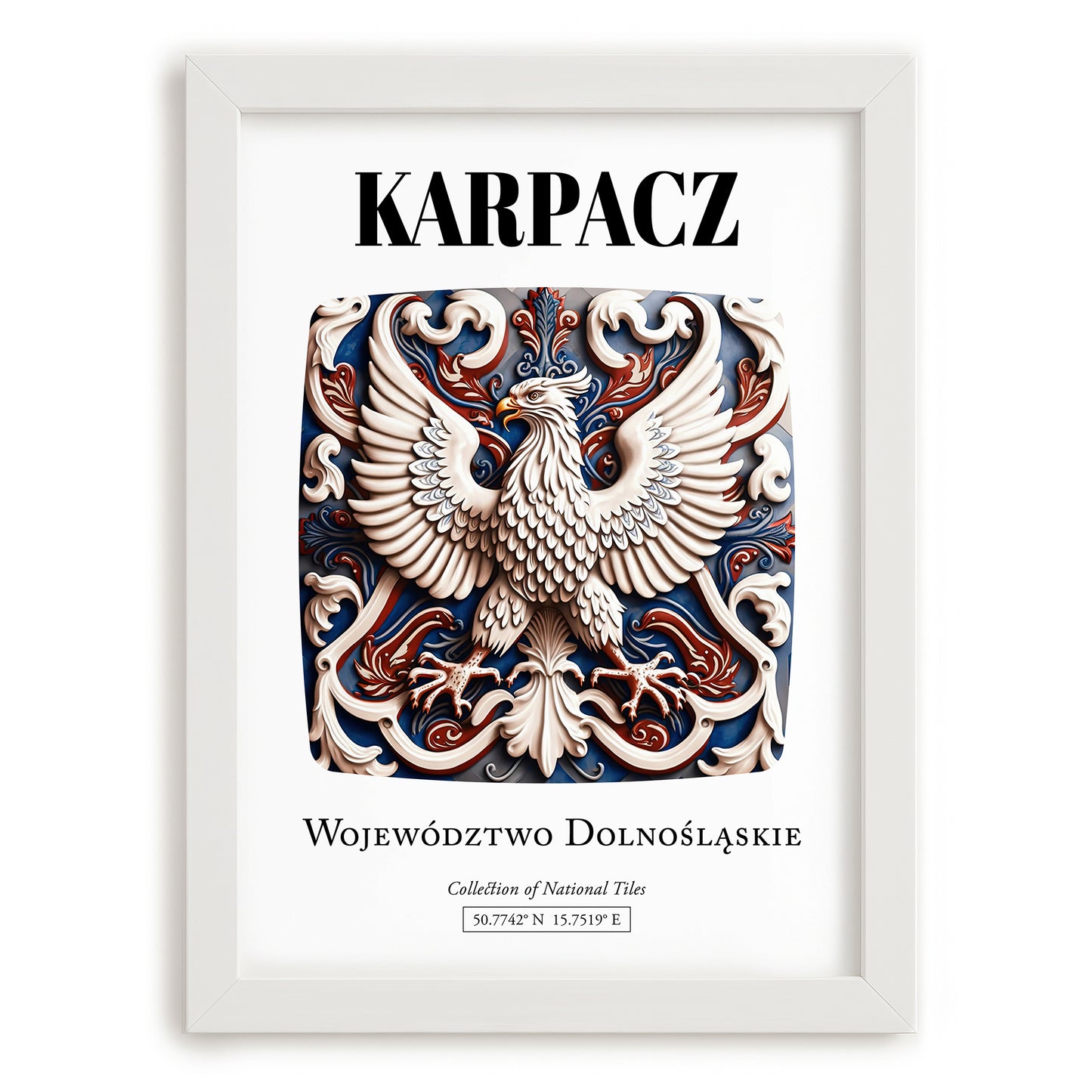 Karpacz, Poland – National Pride Wall Decor, placed in minimal white frame