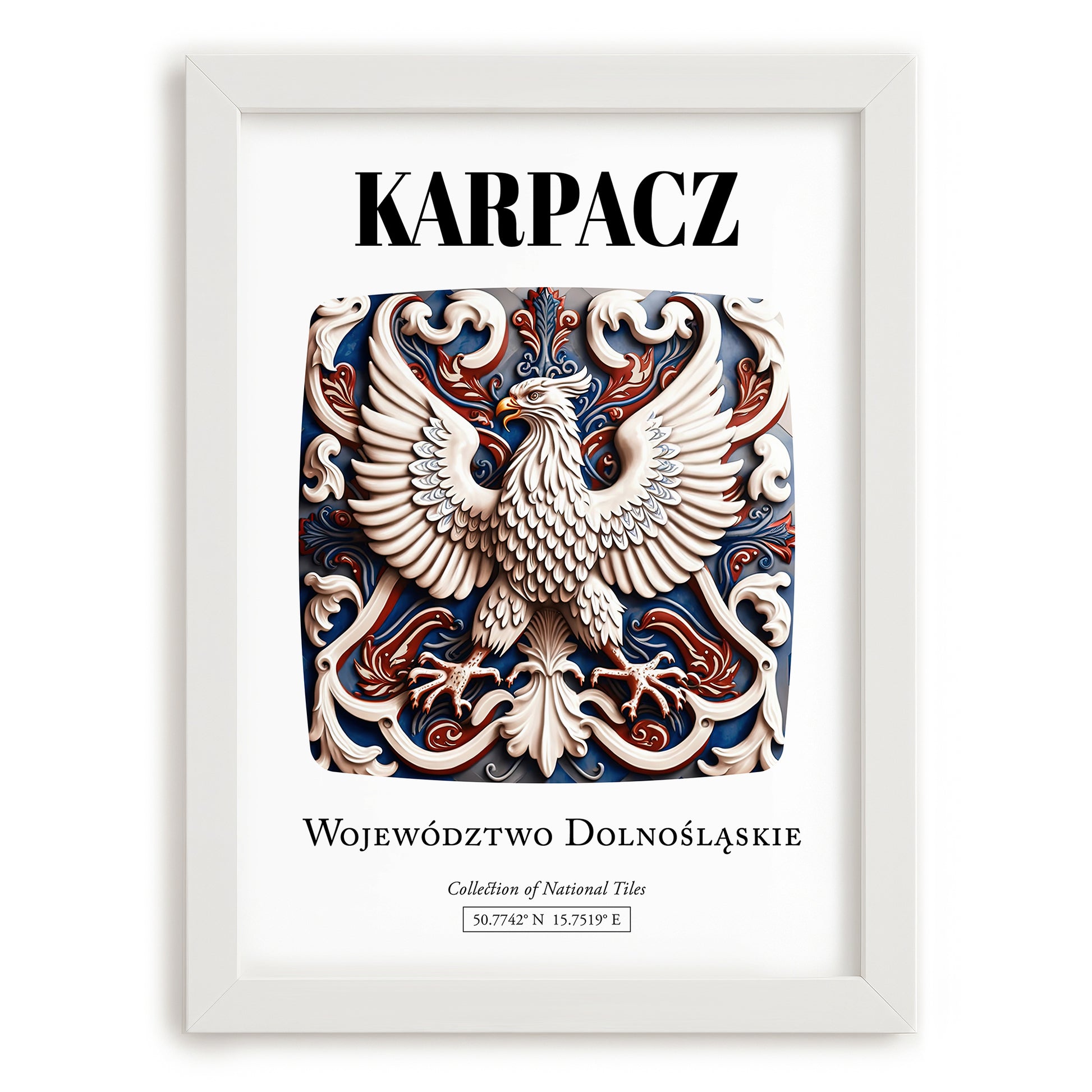 Karpacz, Poland – National Pride Wall Decor, placed in minimal white frame