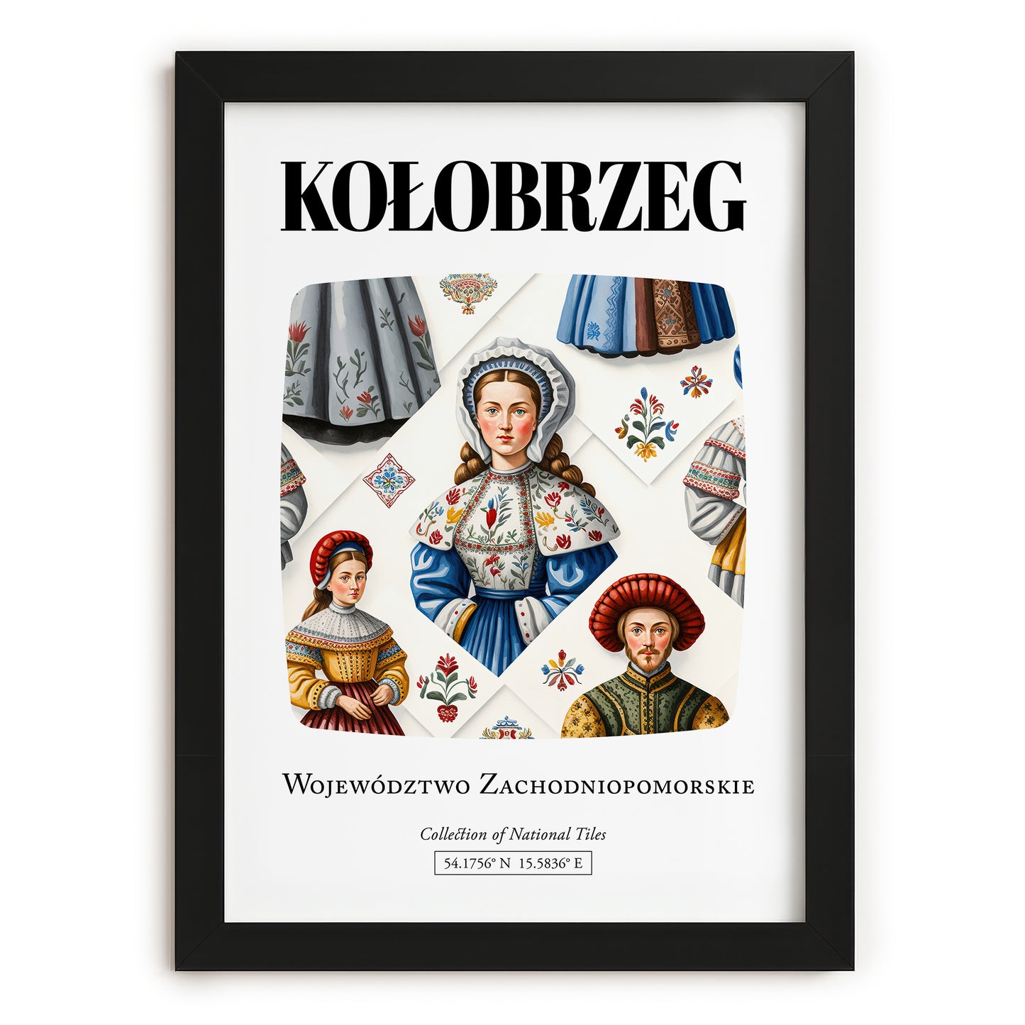 Kołobrzeg, Poland – Travel Wall Decor, in sleek black frame