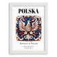 Polska, Poland – Travel Poster, placed in minimal white frame