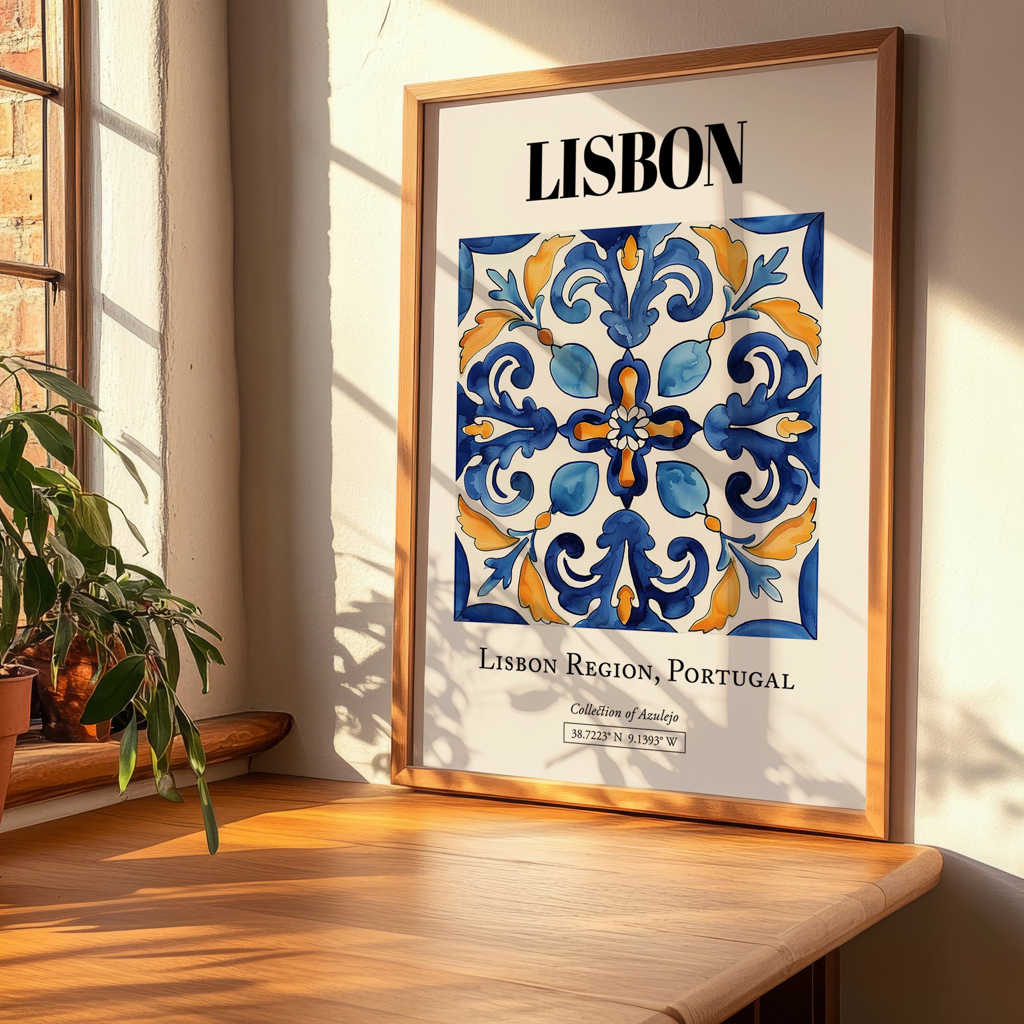 Lisbon, Portugal – Travel Print, clean layout with no caption