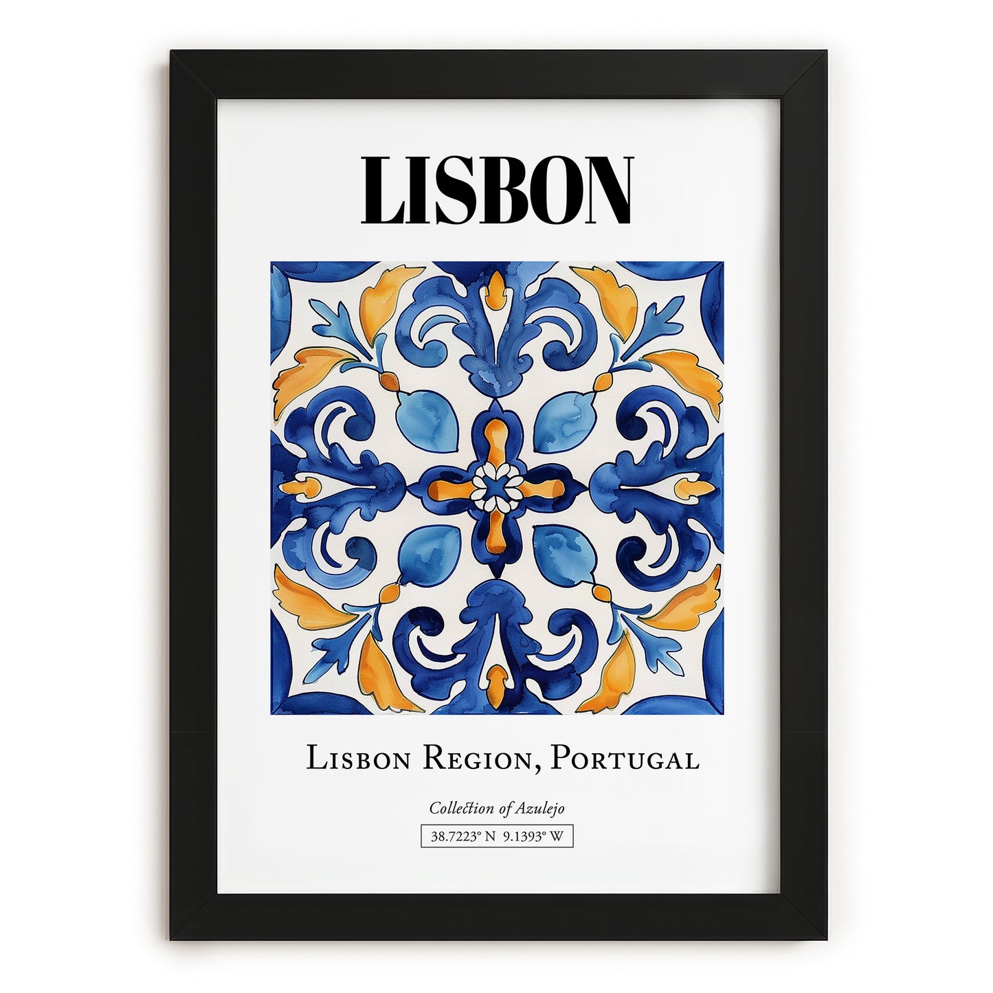 Lisbon, Portugal – Travel Print, in sleek black frame