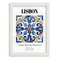 Lisbon, Portugal – Travel Print, placed in minimal white frame