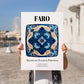 Faro, Portugal – Travel Print, no-text version framed in wood