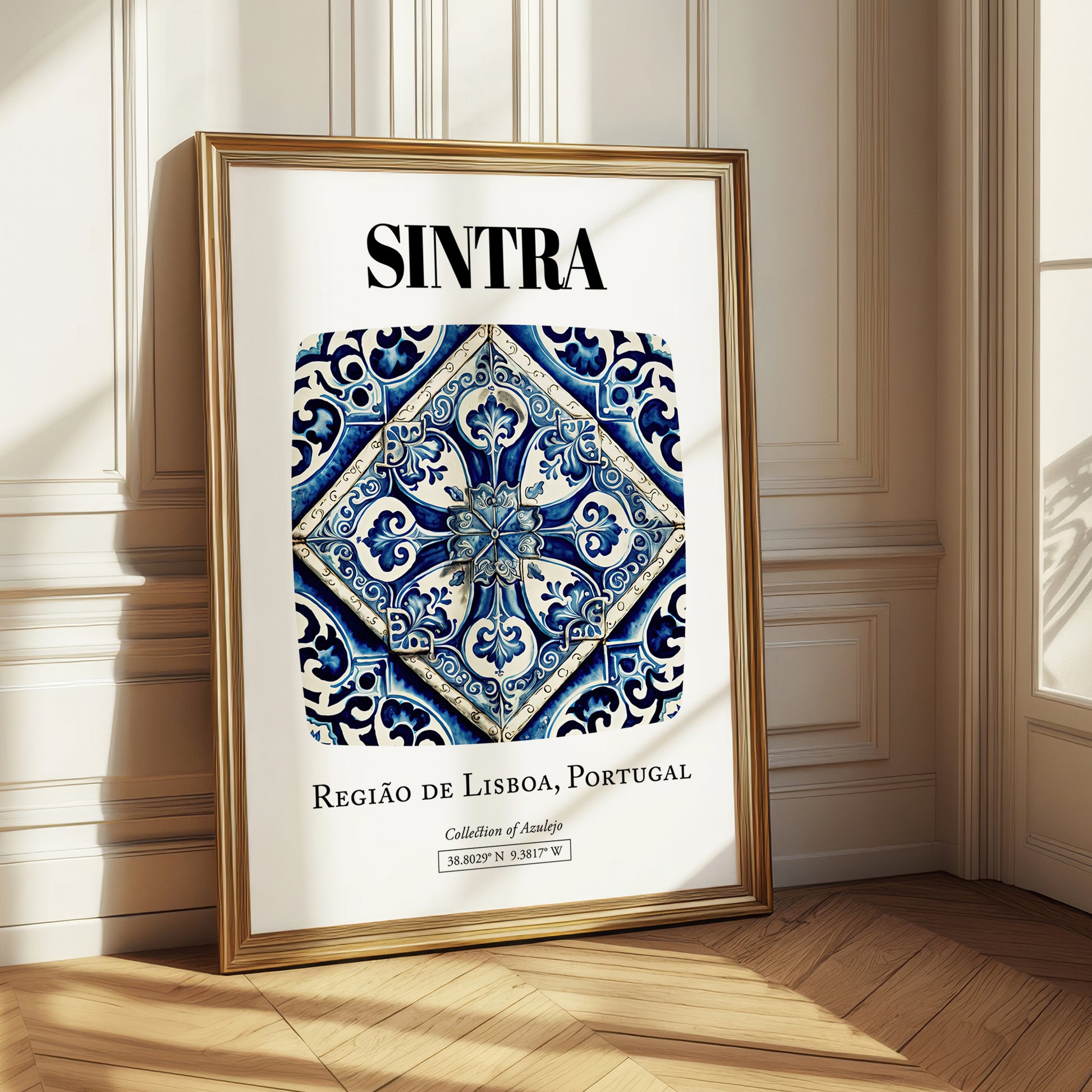 Sintra, Portugal – Travel Poster, styled in a charming Paris street view