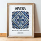 Sintra, Portugal – Travel Poster, in wooden frame leaning on the floor