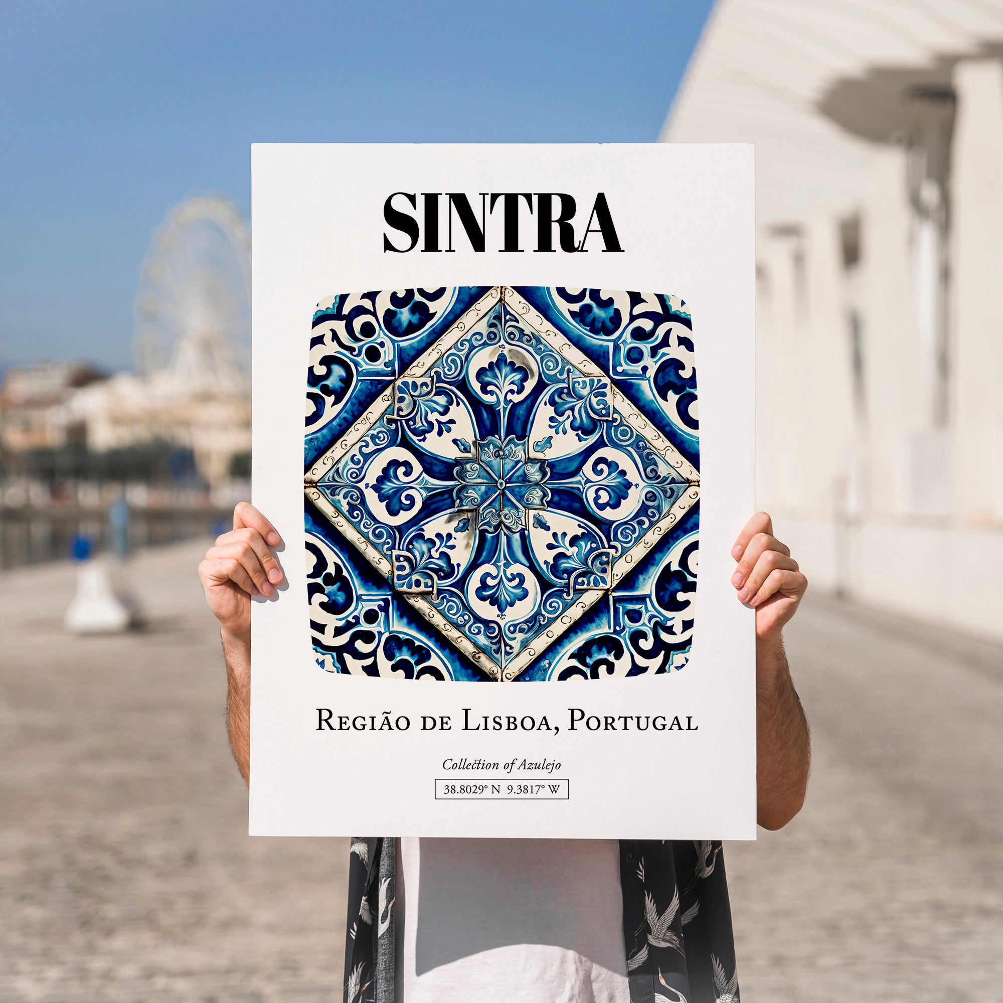 Sintra, Portugal – Travel Poster, no-text version framed in wood