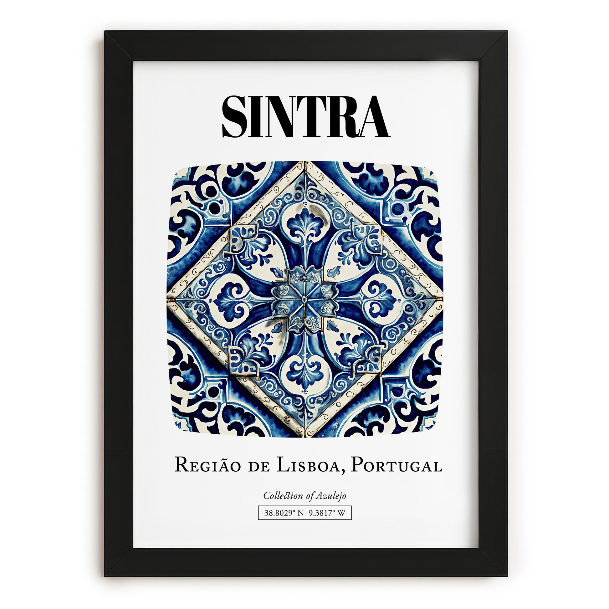 Sintra, Portugal – Travel Poster, in sleek black frame