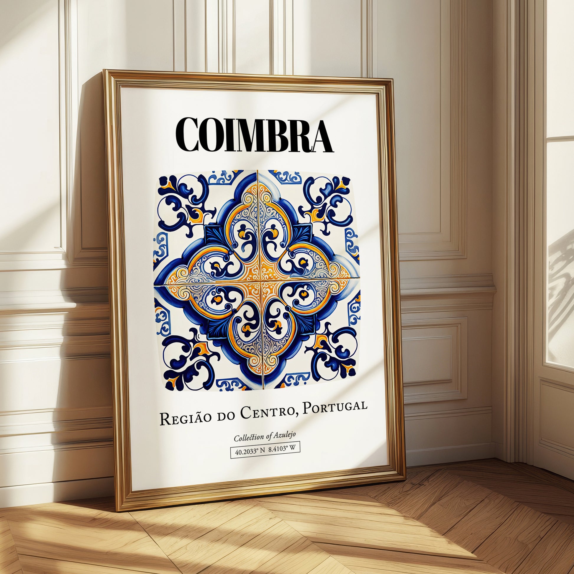 Coimbra, Portugal – Travel Poster, styled in a charming Paris street view