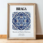 Braga, Portugal – Travel Wall Decor, in wooden frame leaning on the floor