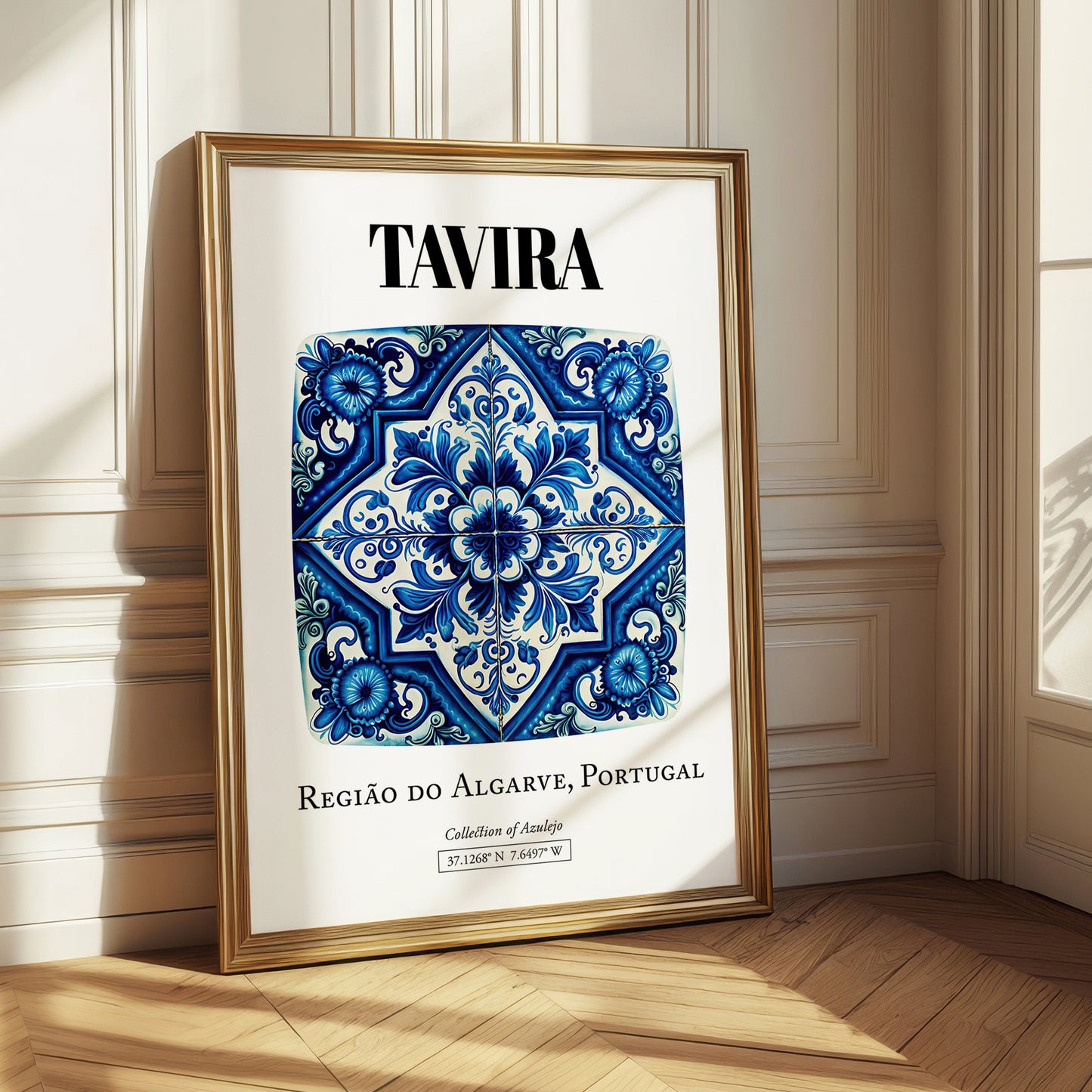Tavira, Portugal – Away From Home Poster, styled in a charming Paris street view