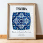 Tavira, Portugal – Away From Home Poster, in wooden frame leaning on the floor