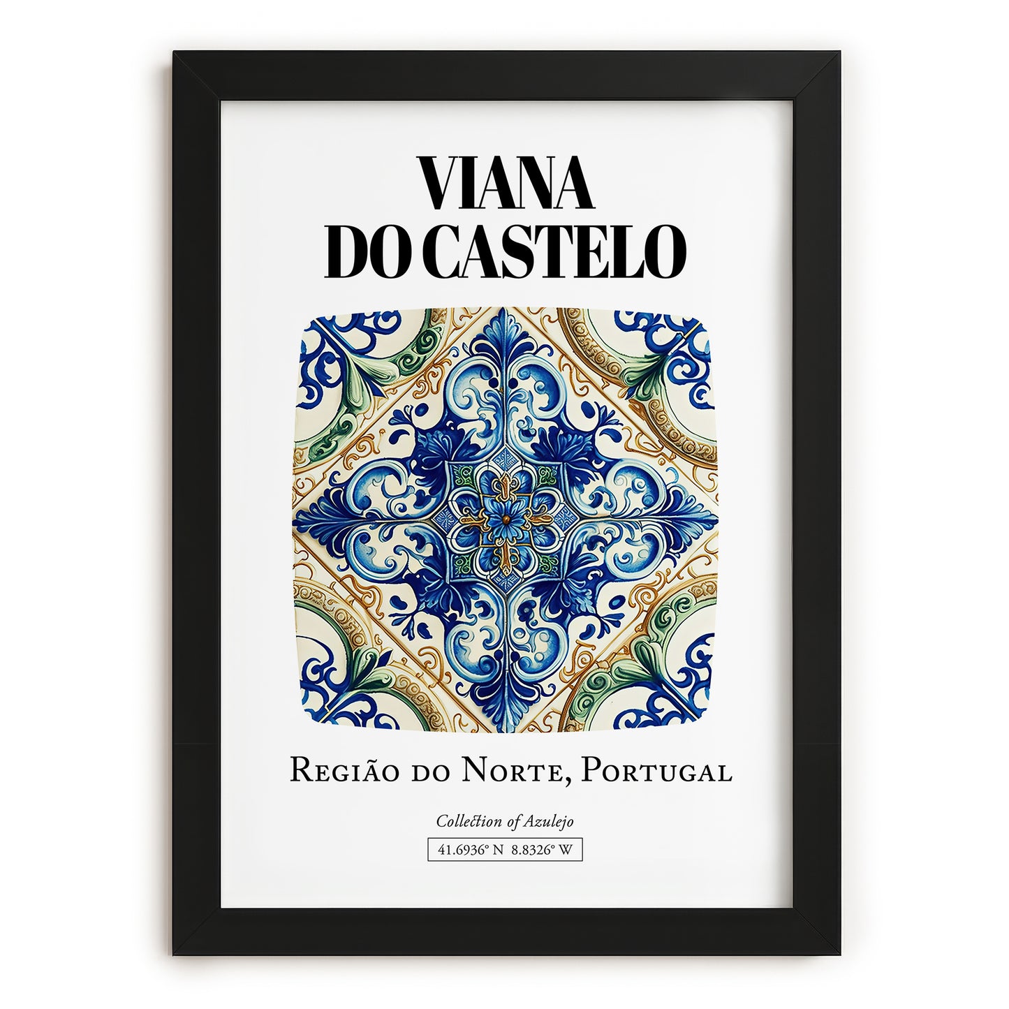 Viana Do Castelo, Portugal – Travel Poster, in sleek black frame