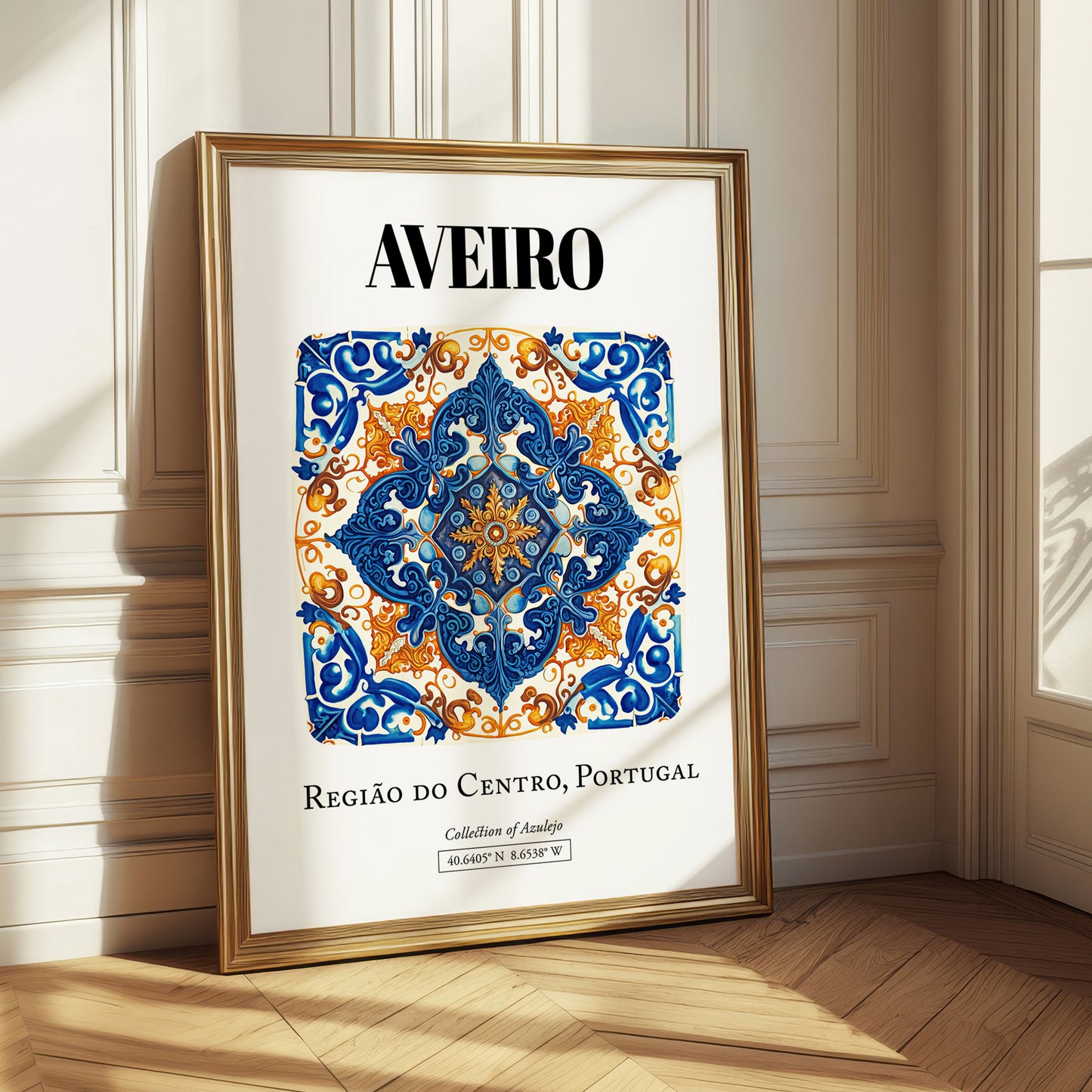 Aveiro, Portugal – Travel Poster, styled in a charming Paris street view
