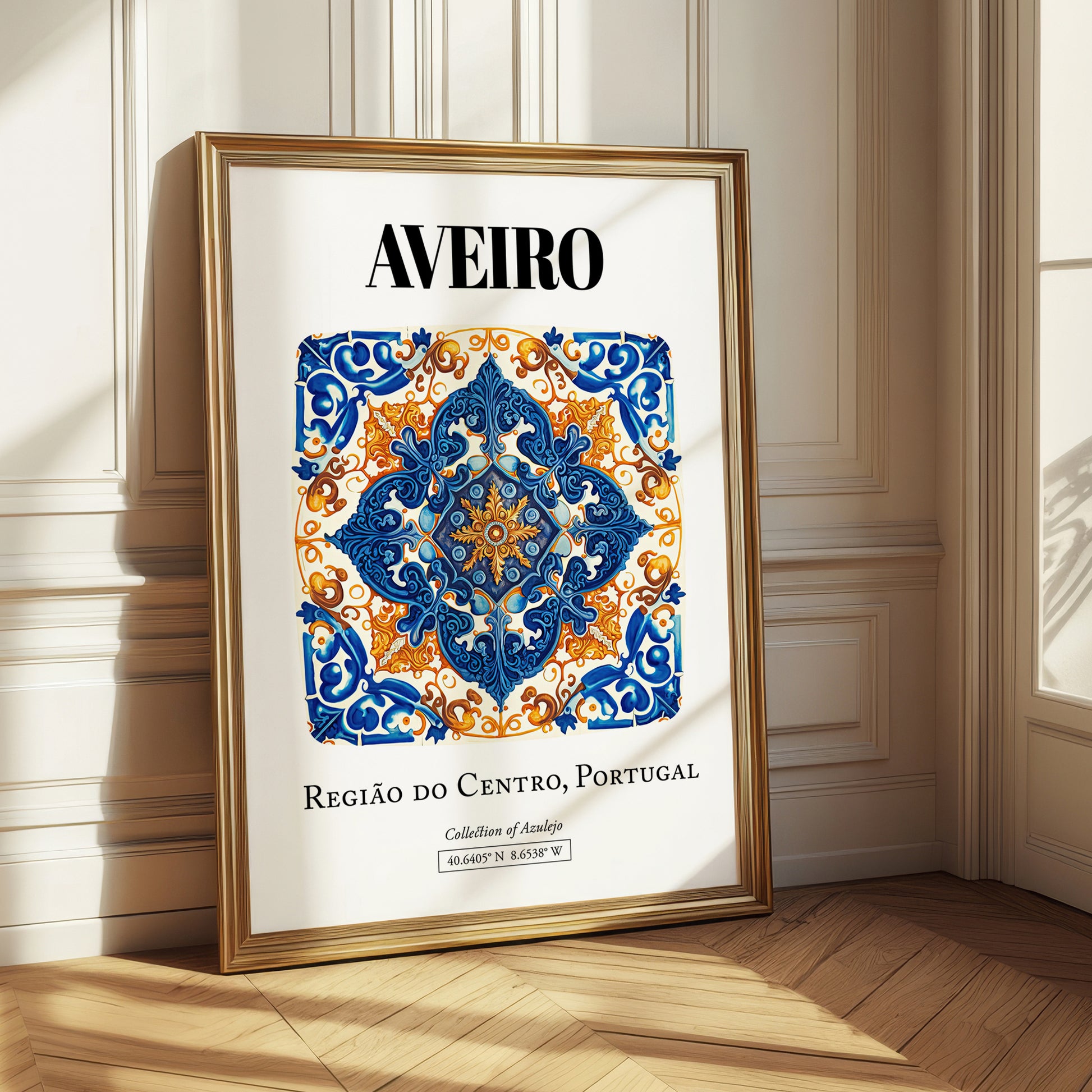 Aveiro, Portugal – Travel Poster, styled in a charming Paris street view