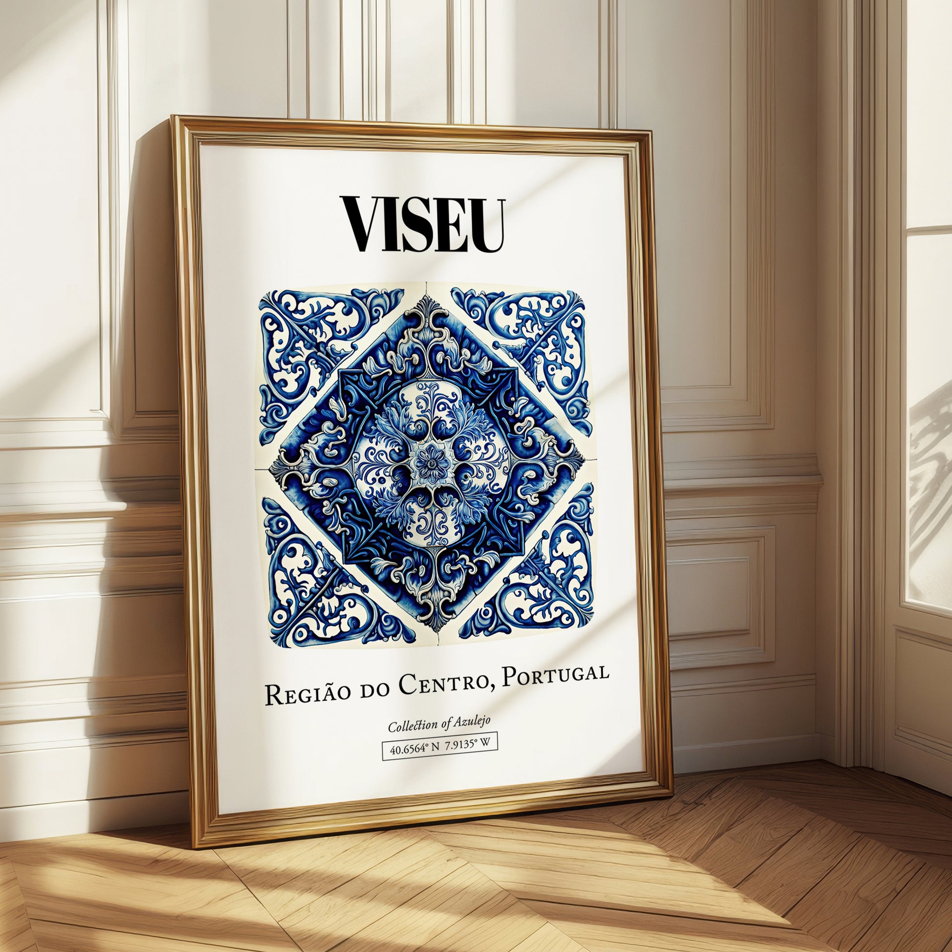 Viseu, Portugal – Travel Print, styled in a charming Paris street view