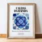 Caldas Da Rainha, Portugal – Away From Home Poster, in wooden frame leaning on the floor